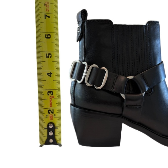 Sam Edelman Black Bellamie Square Toe Ankle Boot Bootie with Hardware - Size 6.5 - Picture 13 of 16